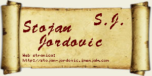 Stojan Jordović vizit kartica